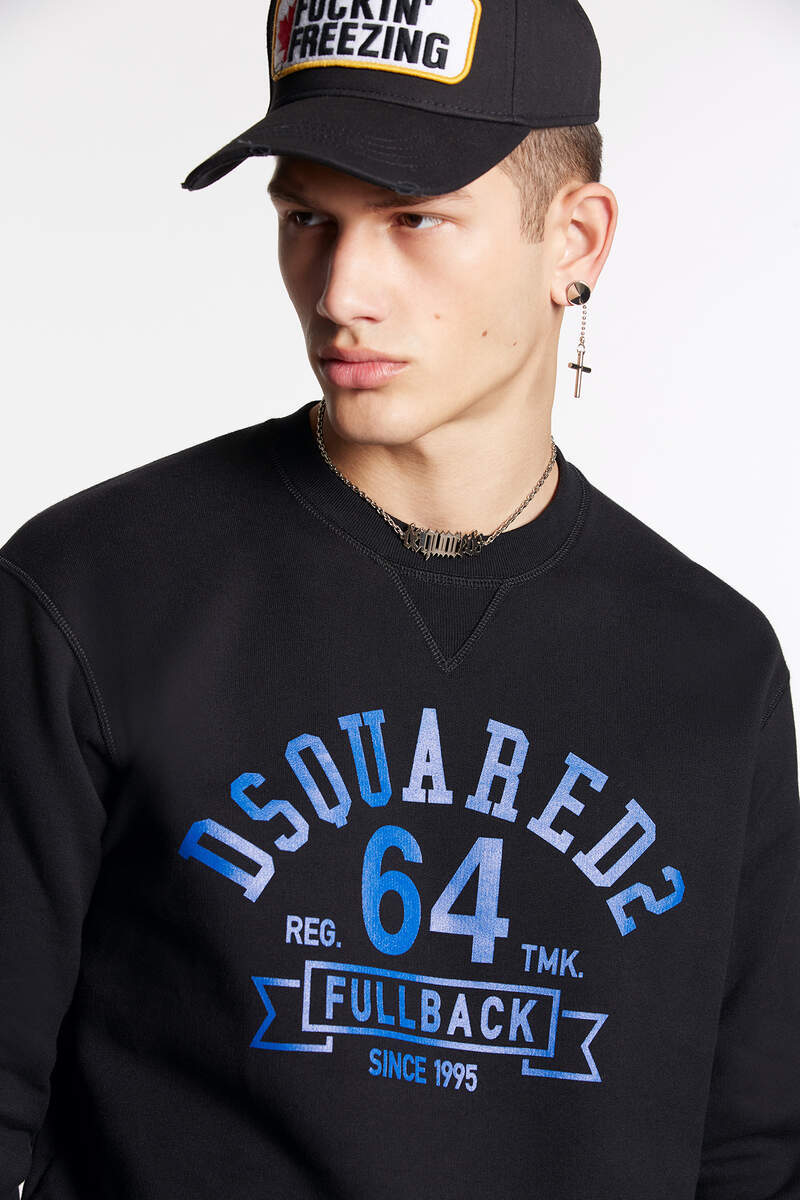 Dsquared2 Logo Printed Crewneck Sweatshirt In Black