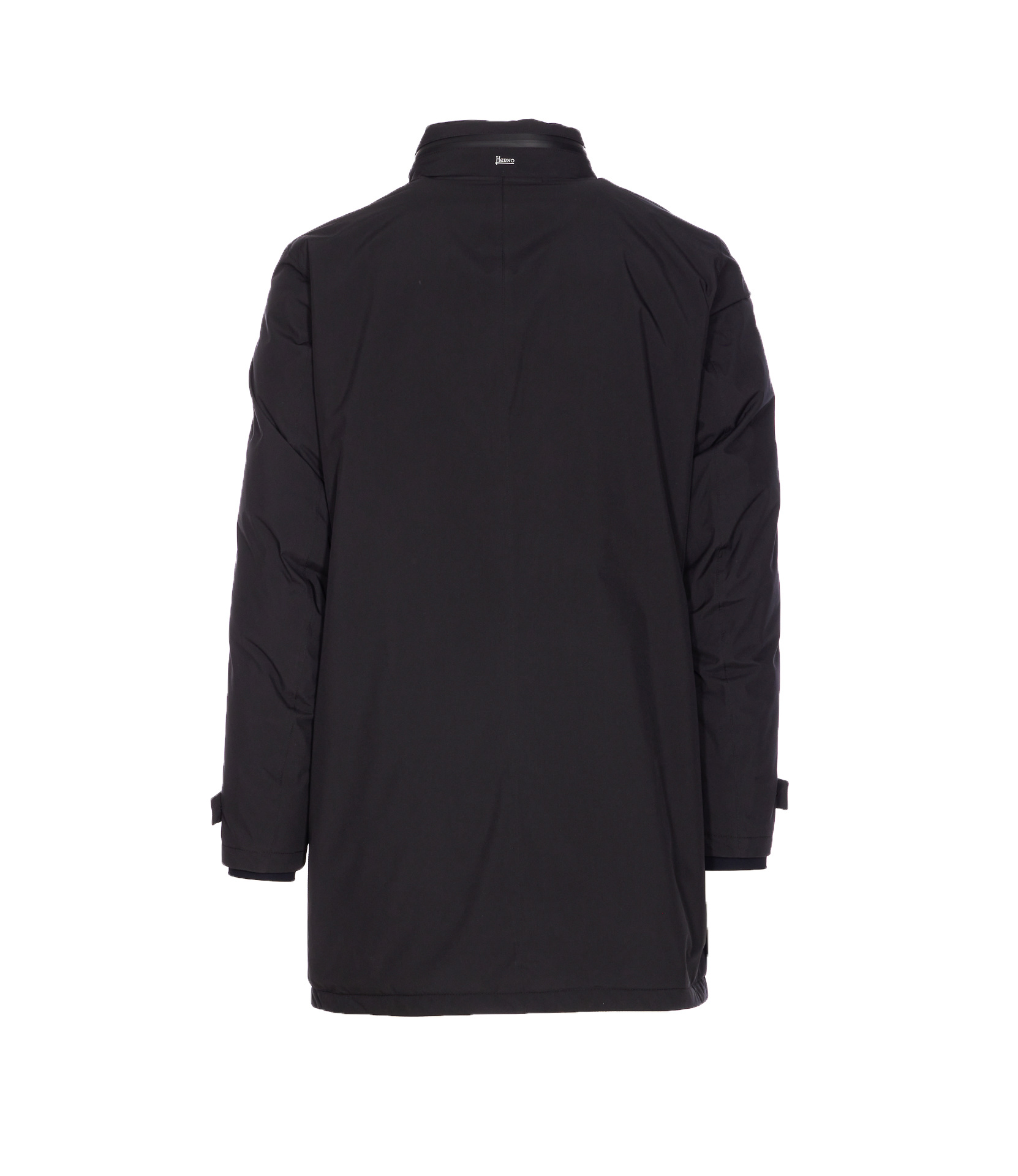 Herno Down Jacket With High Neck And Side Pockets In Black