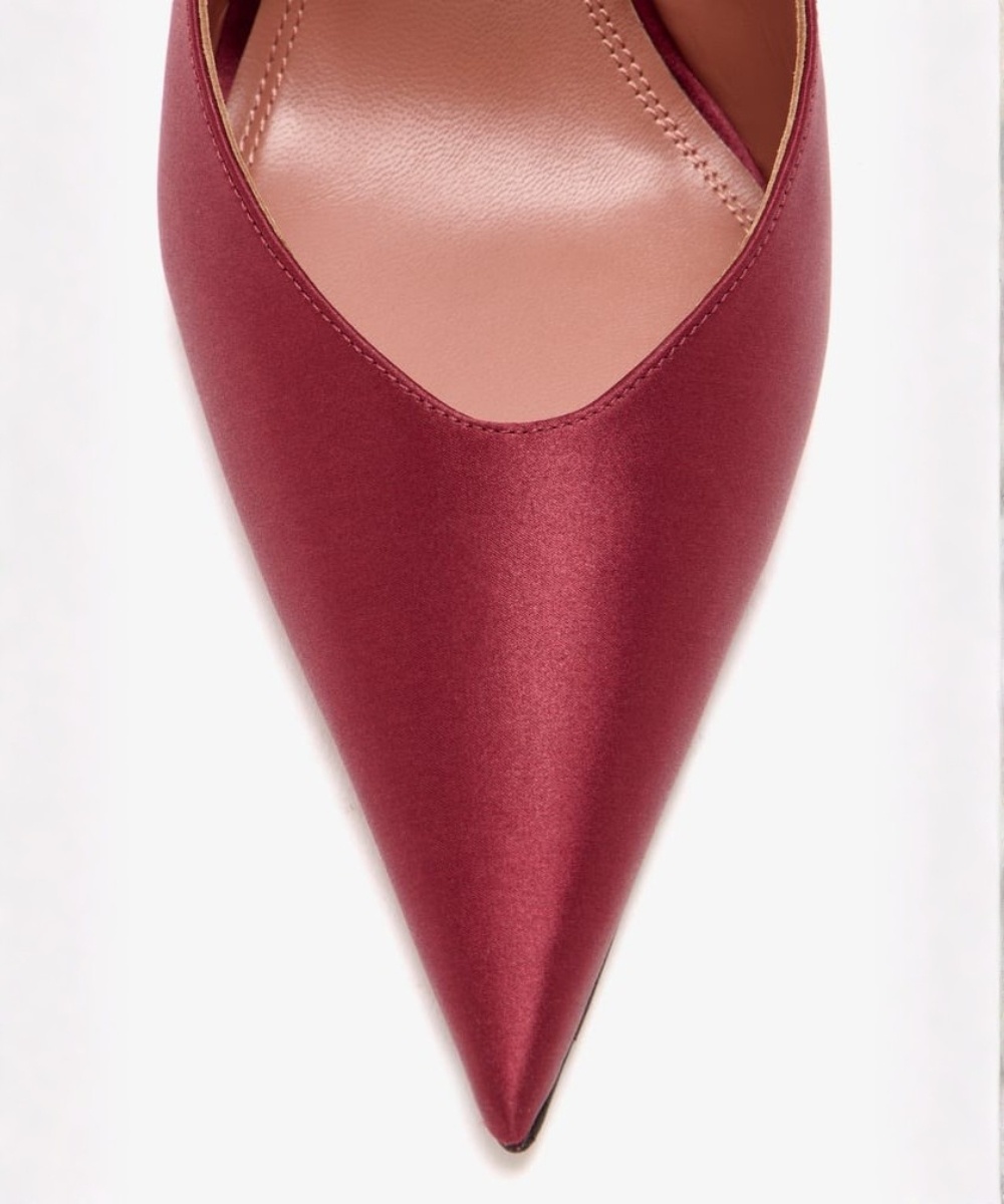 Amina Muaddi Slingback High Heels In Red