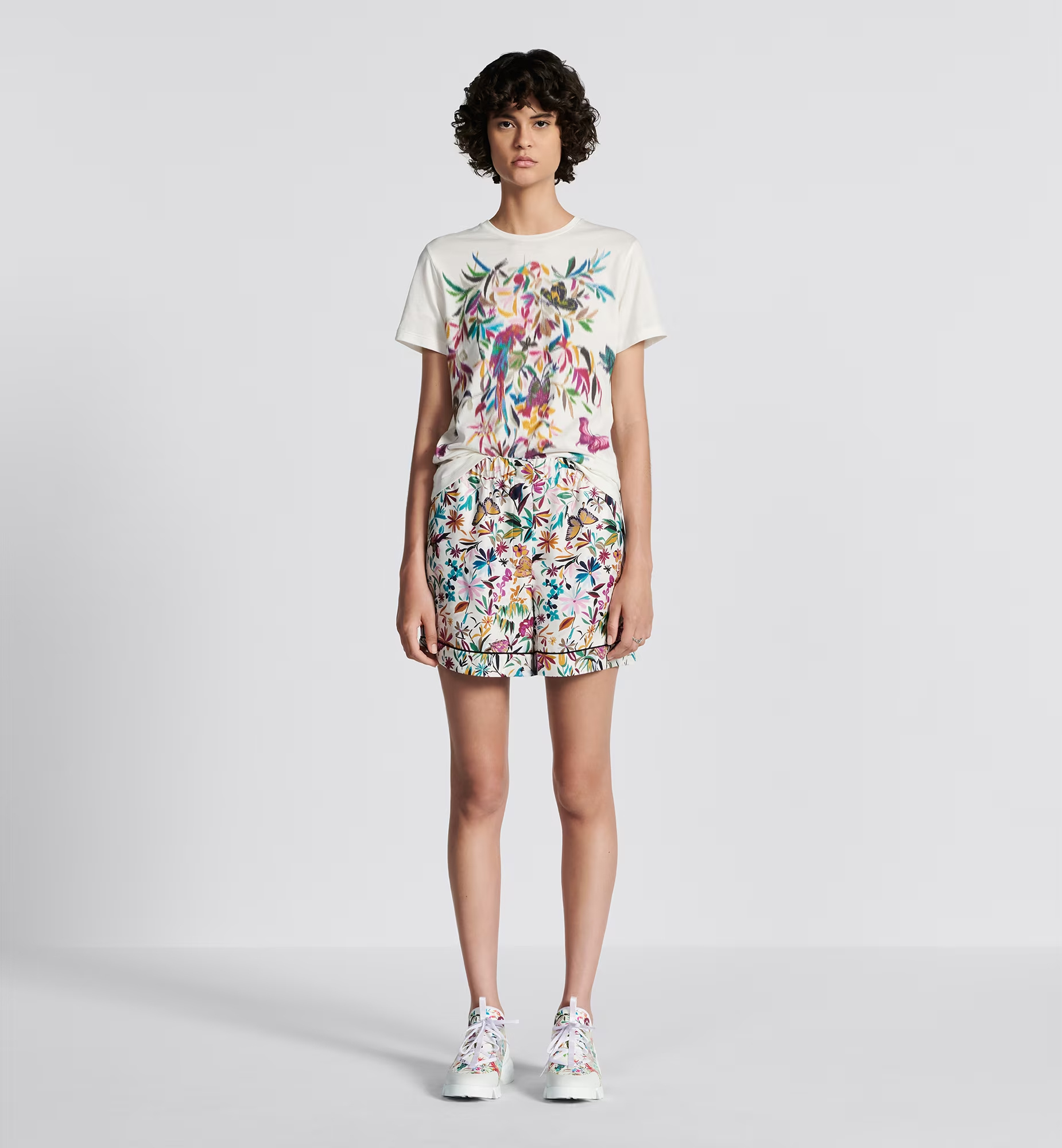 Dior Loose Waist Shorts In White
