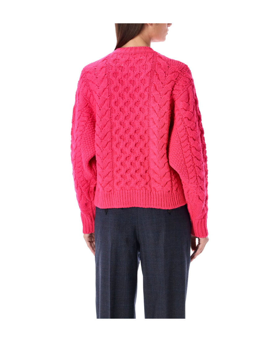 Isabel Marant Étoile Jake Fluorescent Pink Tricot Knit Sweater In Pink