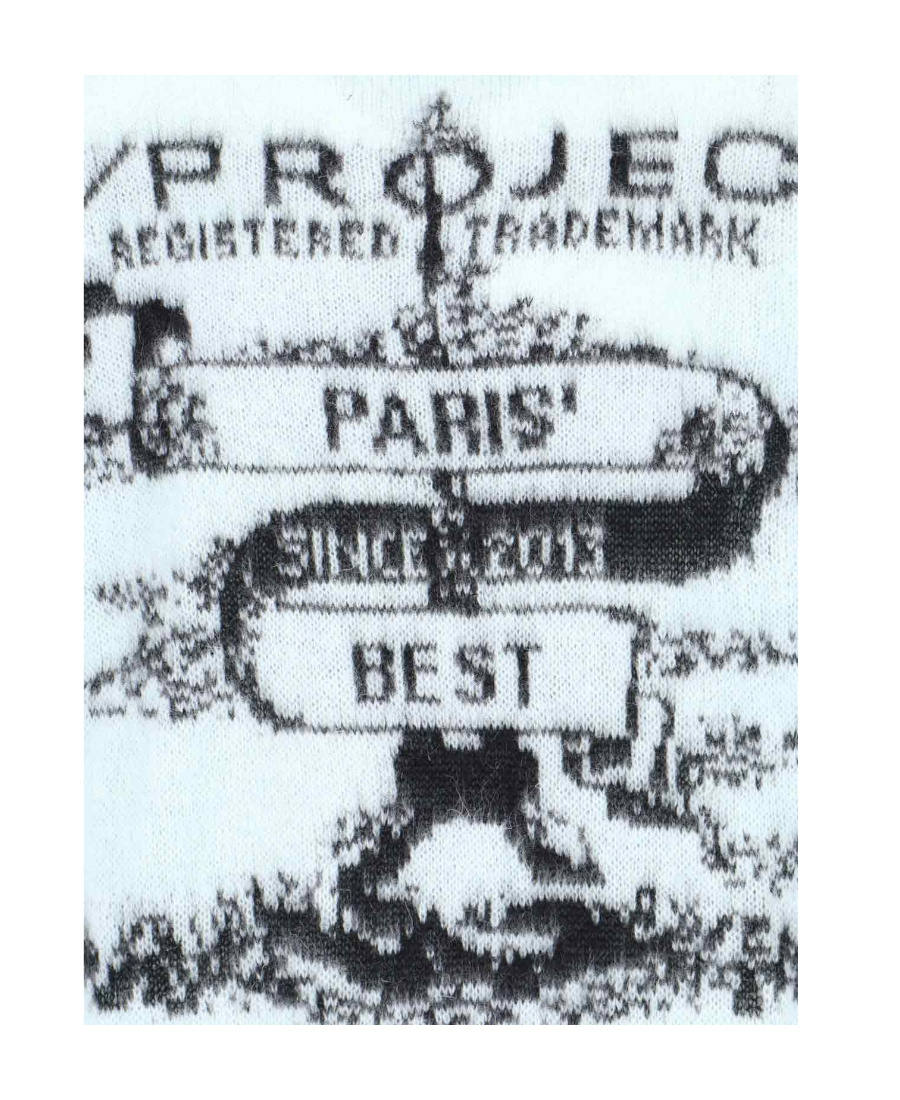 Y/project Paris Graphic-pattern Knitted-jumper In Blue