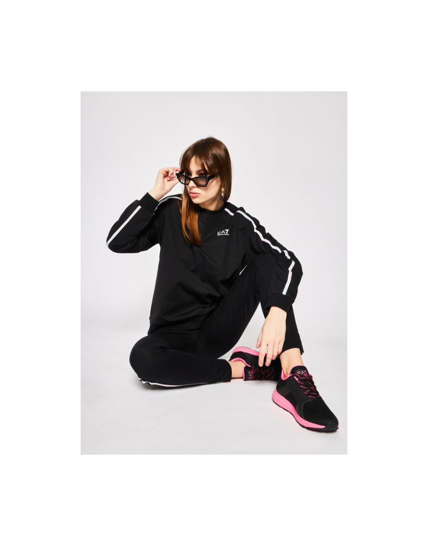 EA7 LOGO ROUND-NECKED SWEATER 