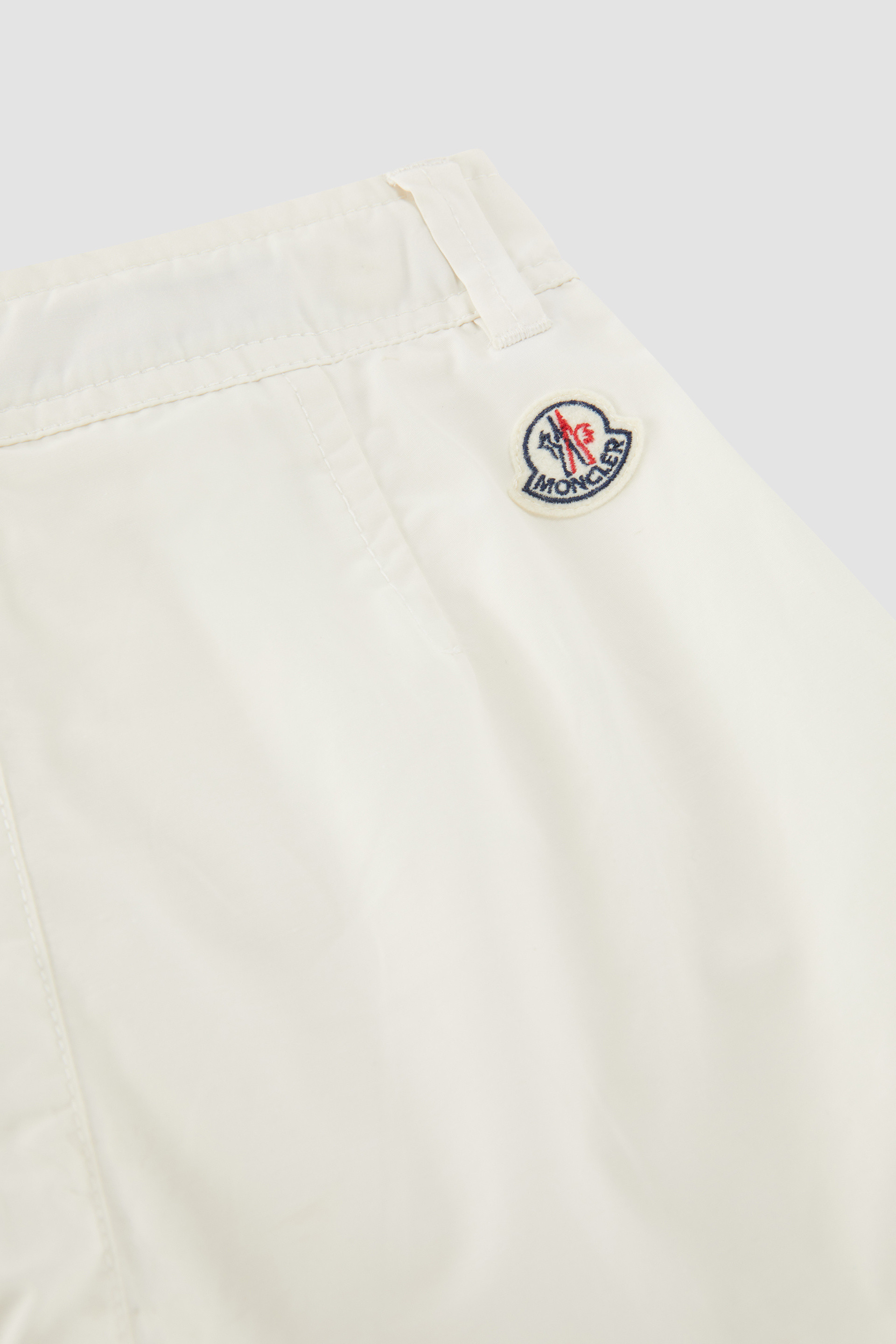 Moncler Enfant Twill Shorts In White
