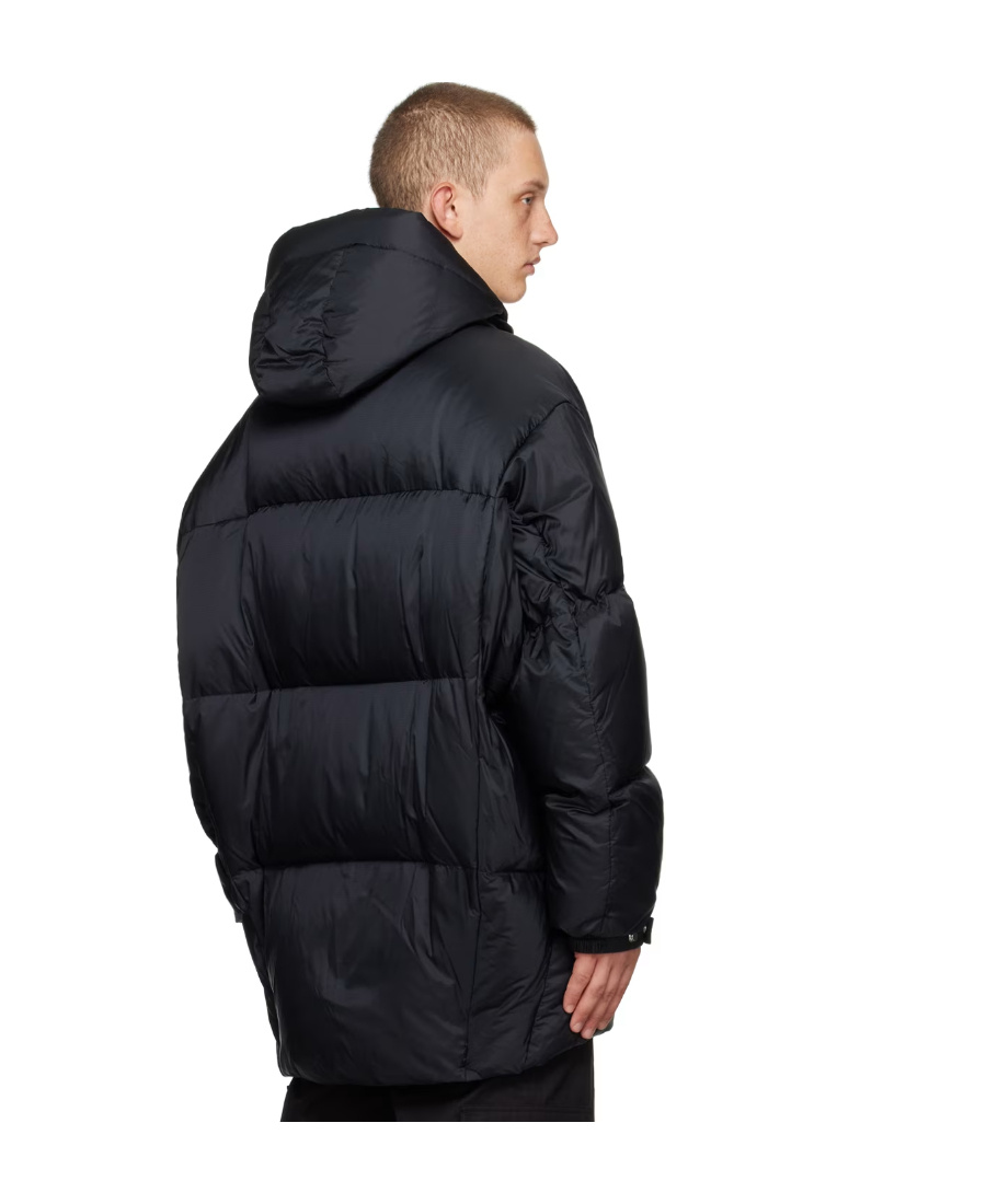 Wooyoungmi Quilted Funnel Collar Down Jacket In Black