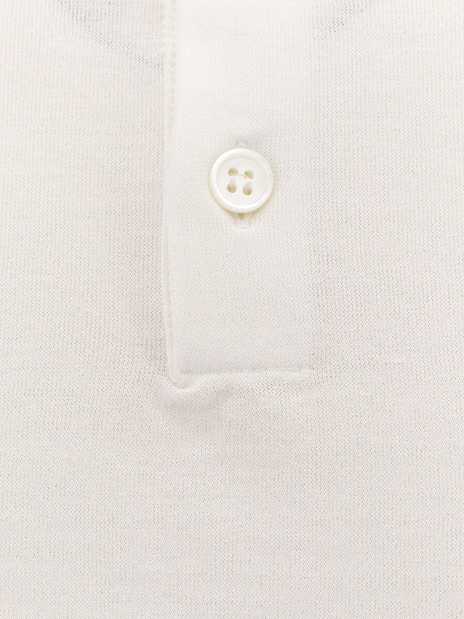 Zanone Short-sleeved Polo Shirt With Traditional Collar In Transparent
