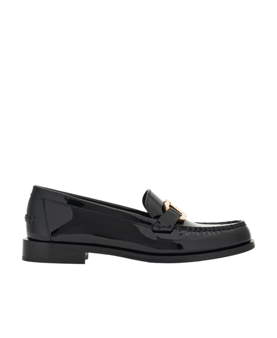 Shop Ferragamo Round-headed Love Shoes In Black