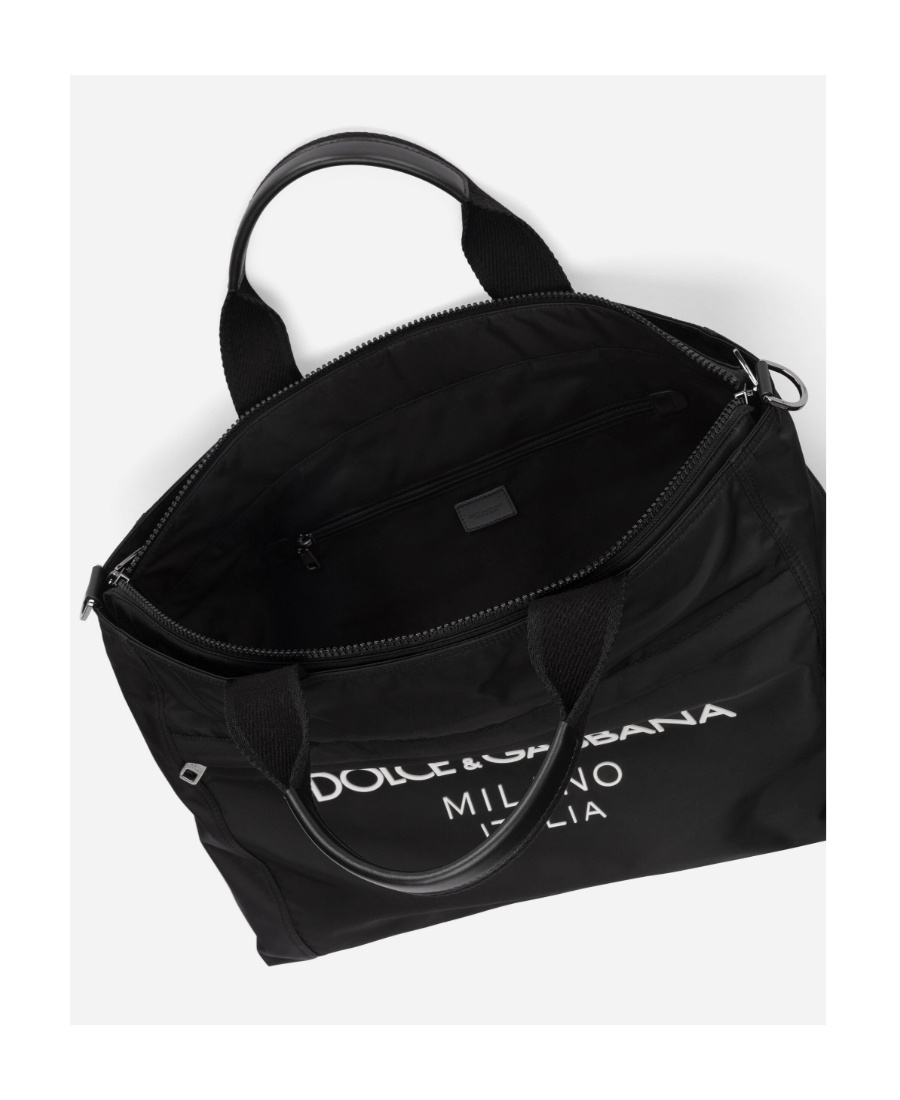 Dolce & Gabbana Dolce&gabbana Black Nylon Tote Bag Men In Black