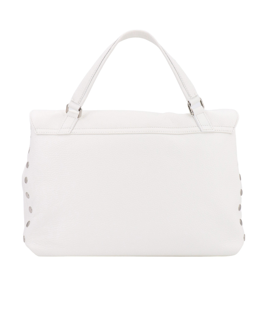 Zanellato Postina Studded Leather Shoulder Bag In White