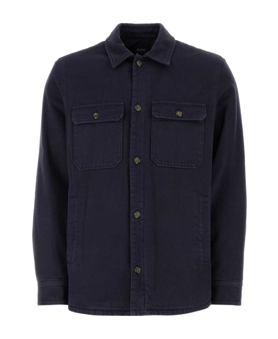 Apc Alessio Cotton Shirt Jacket In Black