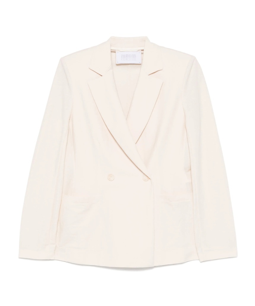 Harris Wharf London Double-breasted Blazer In White