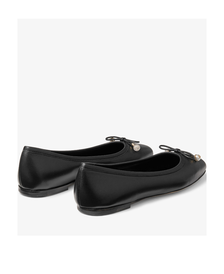 Jimmy Choo Ballet Shoes With Round Head And Flat Soles In Black