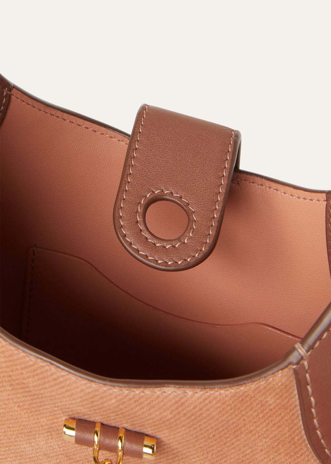 Loro Piana Mini Bobbin Bag In Ophelia Skin/caramel Sugar/sun Gold