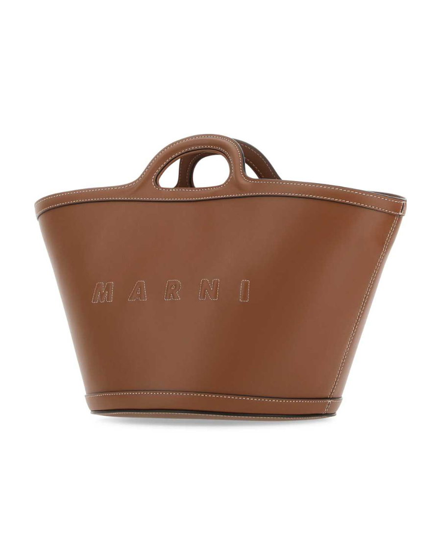 Marni Small Tropicalia Top Handle Bag In Brown