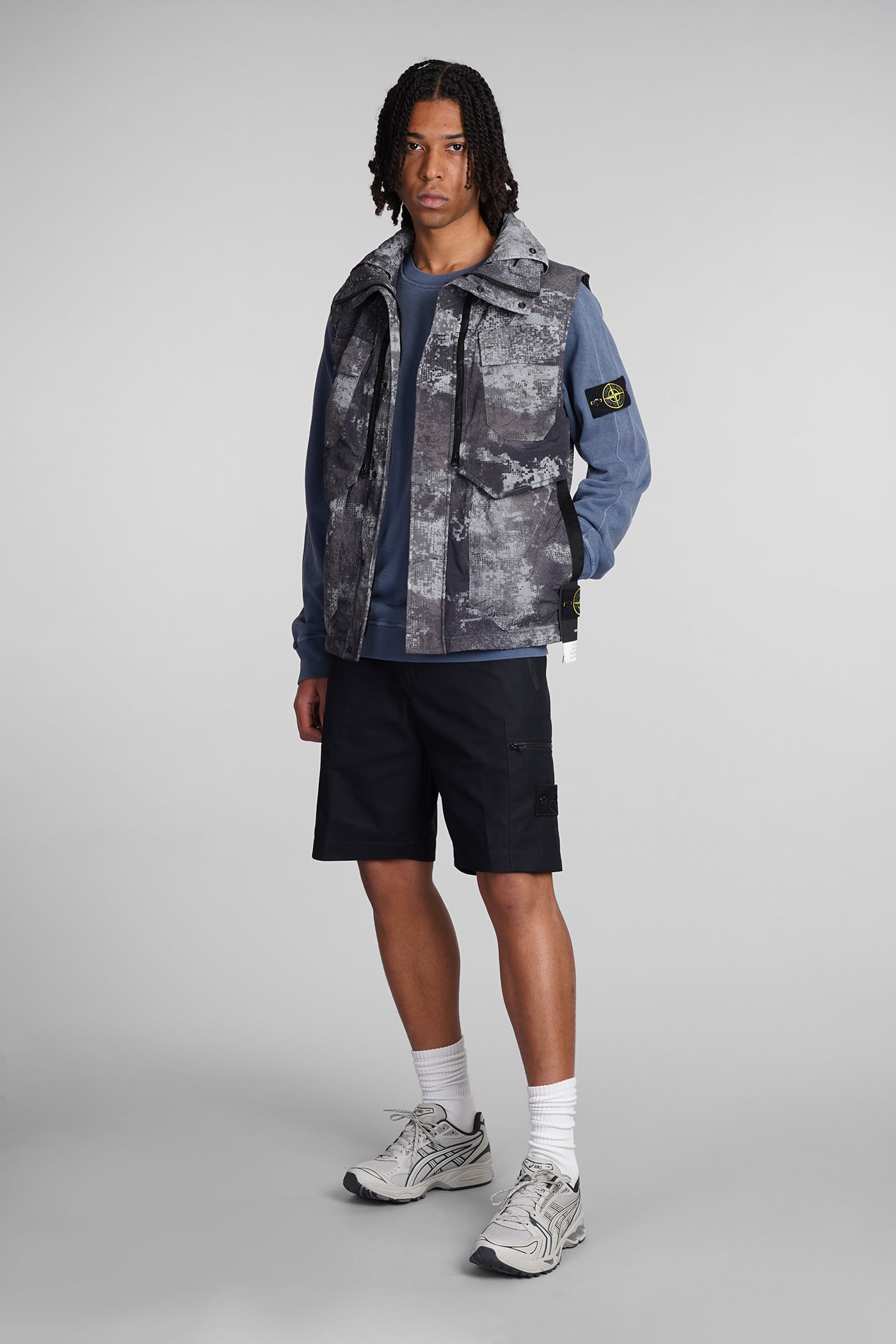 Stone Island Vest In Grey Polyamide In Gray