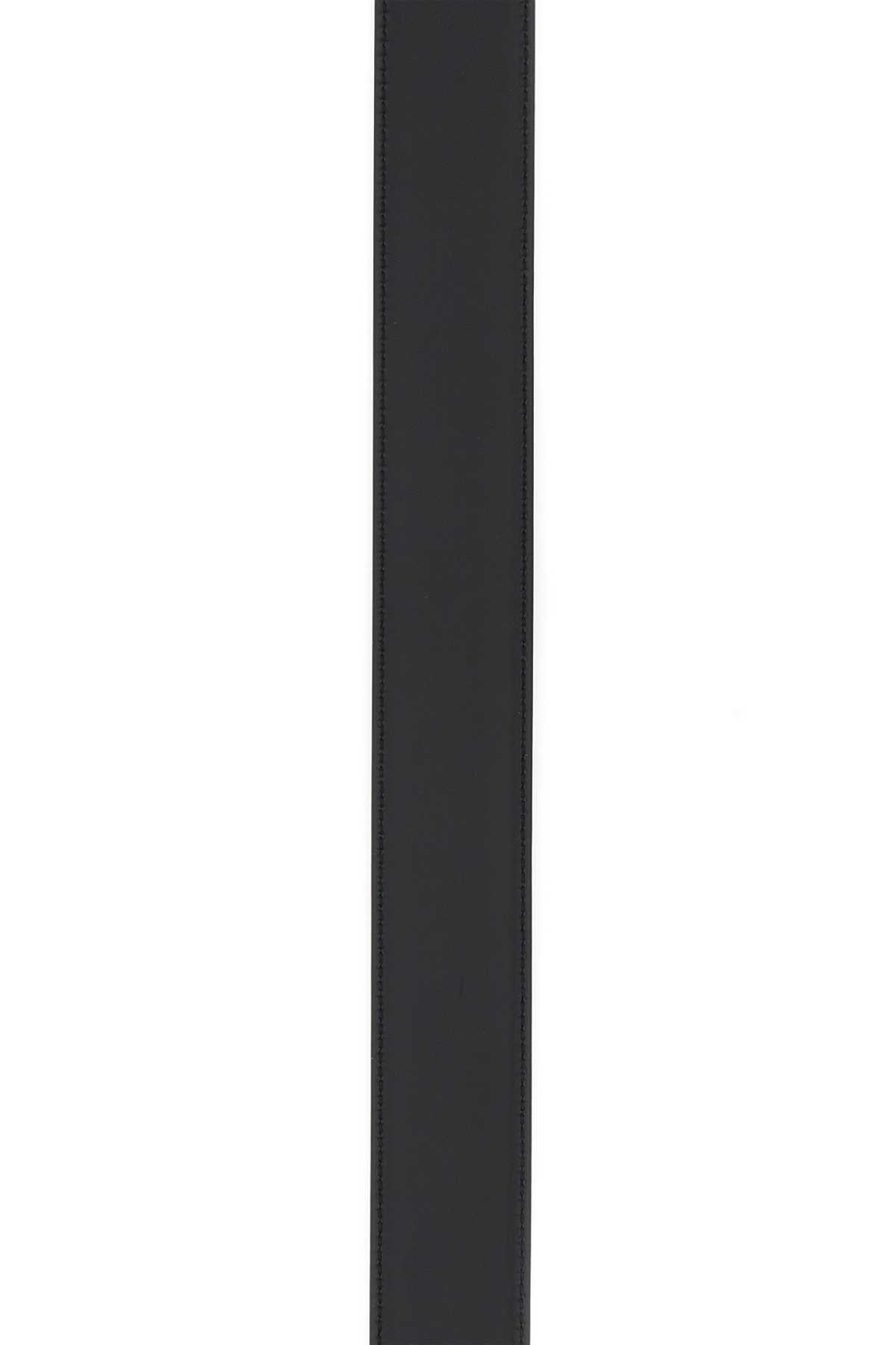 Shop Versace Medusa Head Leather Buckle Belt In Black