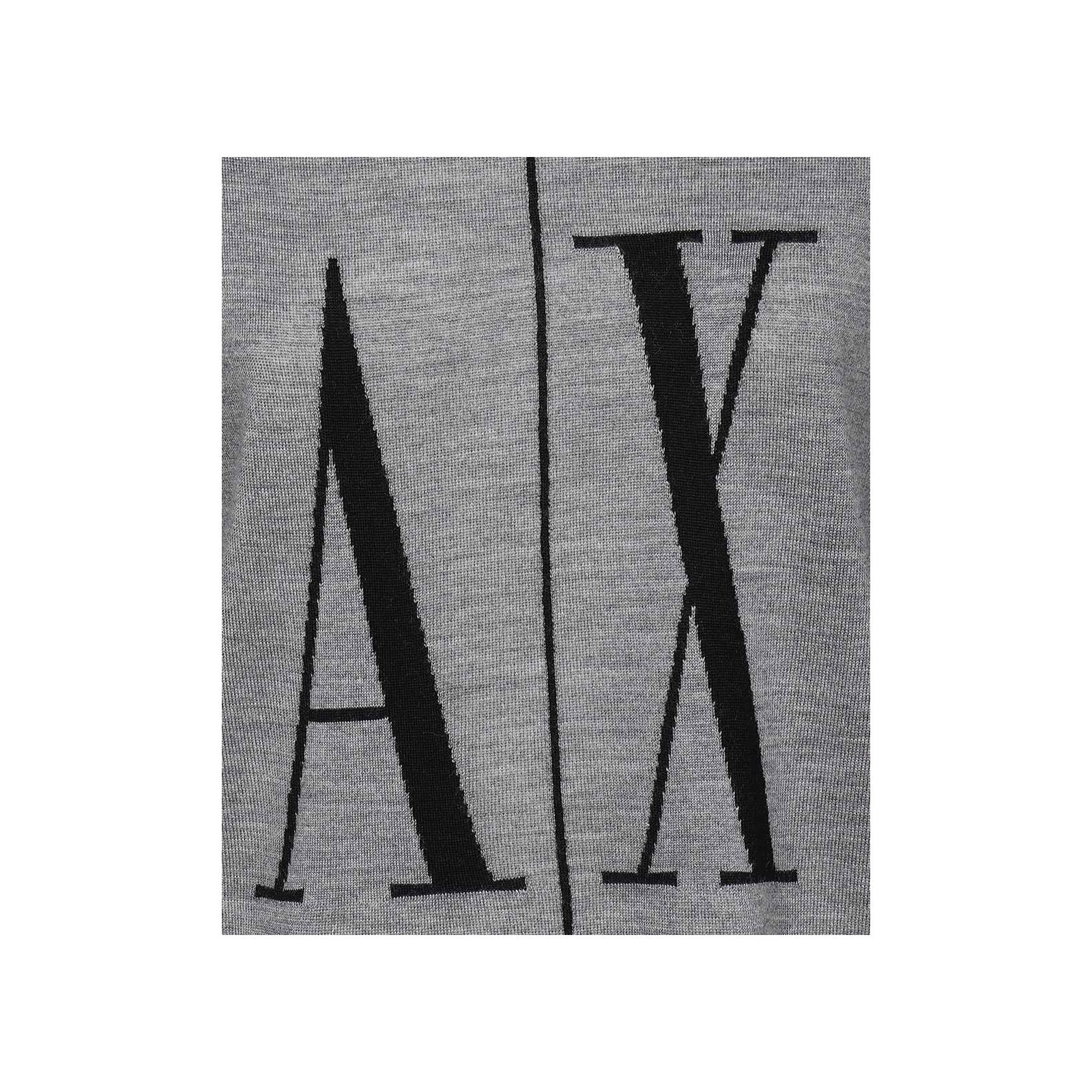 Armani Exchange Long-sleeved Sweater In Gray