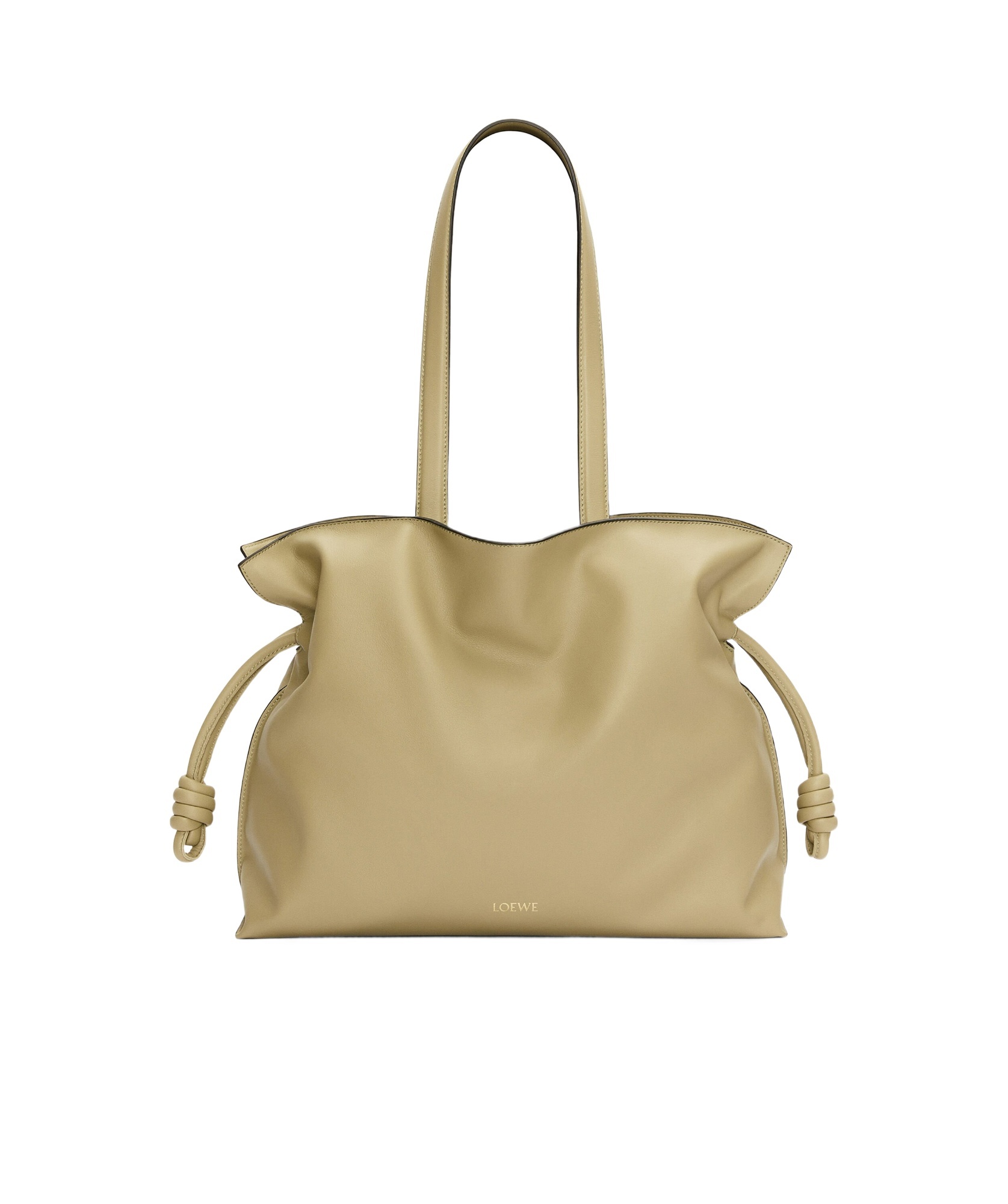 Loewe Mini Puzzle Leather Shoulder Bag In Nude