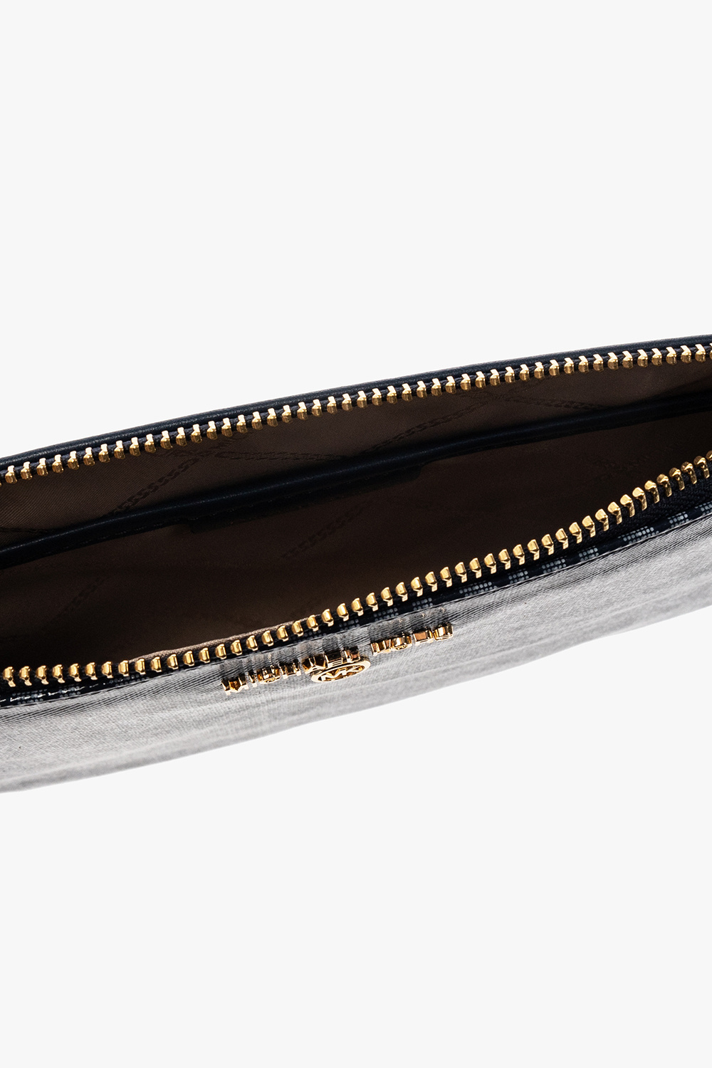 Michael Michael Kors Jet Set Charm Logo-plaque Wristlet In Black