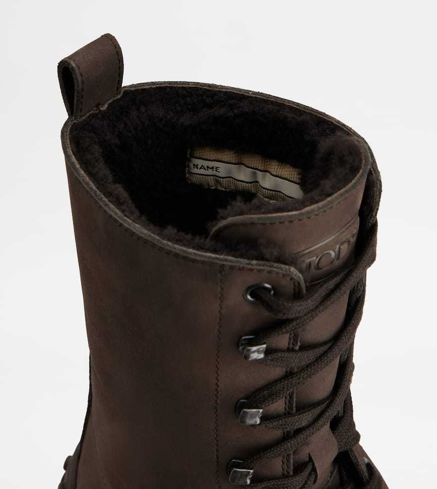 Tod's Gommino Nubuck Ankle Boots In Brown