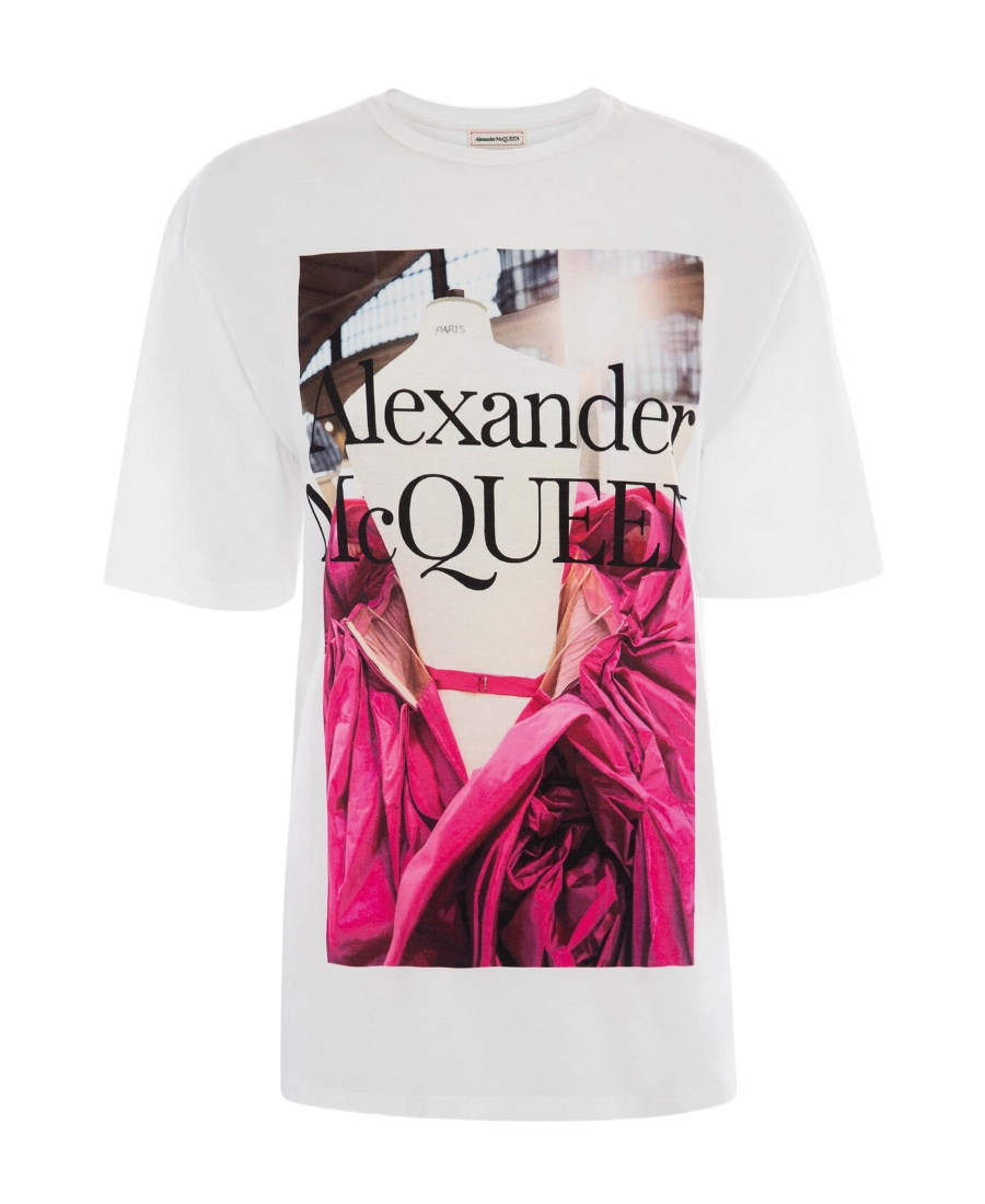 Alexander Mcqueen Item O-neck Short-sleeved T-shirt In Multicolor