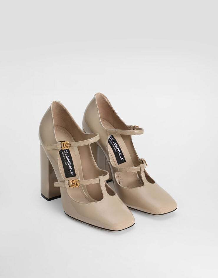 Dolce & Gabbana Dg Buckle-embellished Leather Pumps In Green