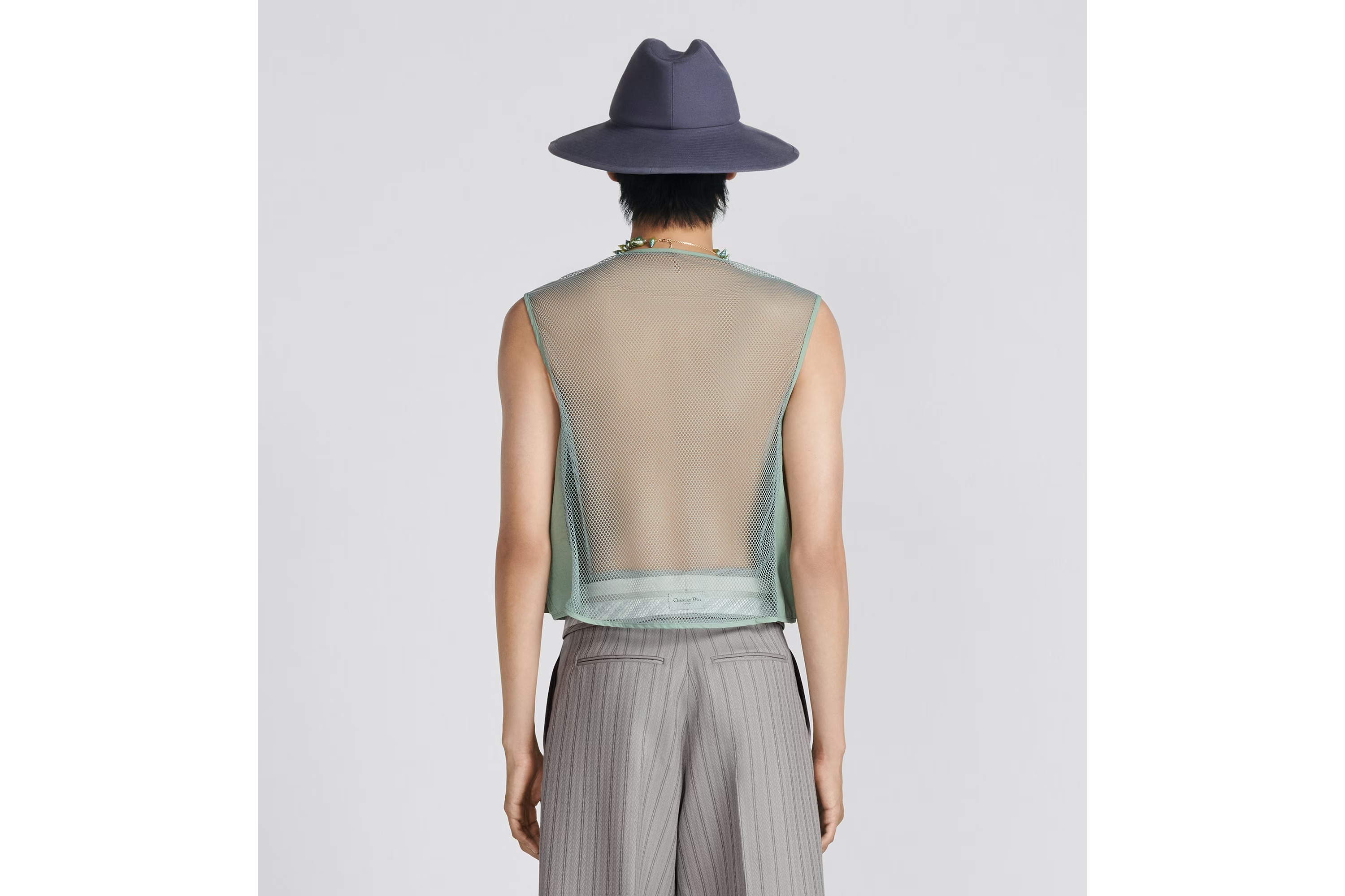 Dior Zipper Vest In Green