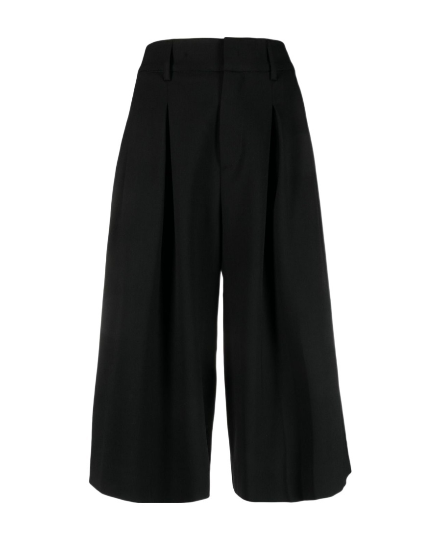 P.a.r.o.s.h Liliuxy Wide-leg Cropped Trousers In Black