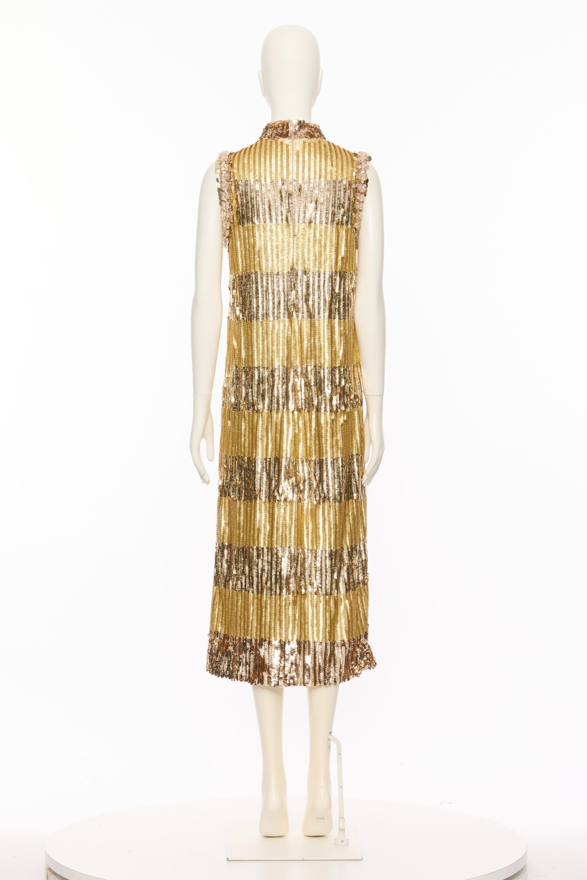 Valentino Embroidered Tulle Illusione Midi Dress In Gold