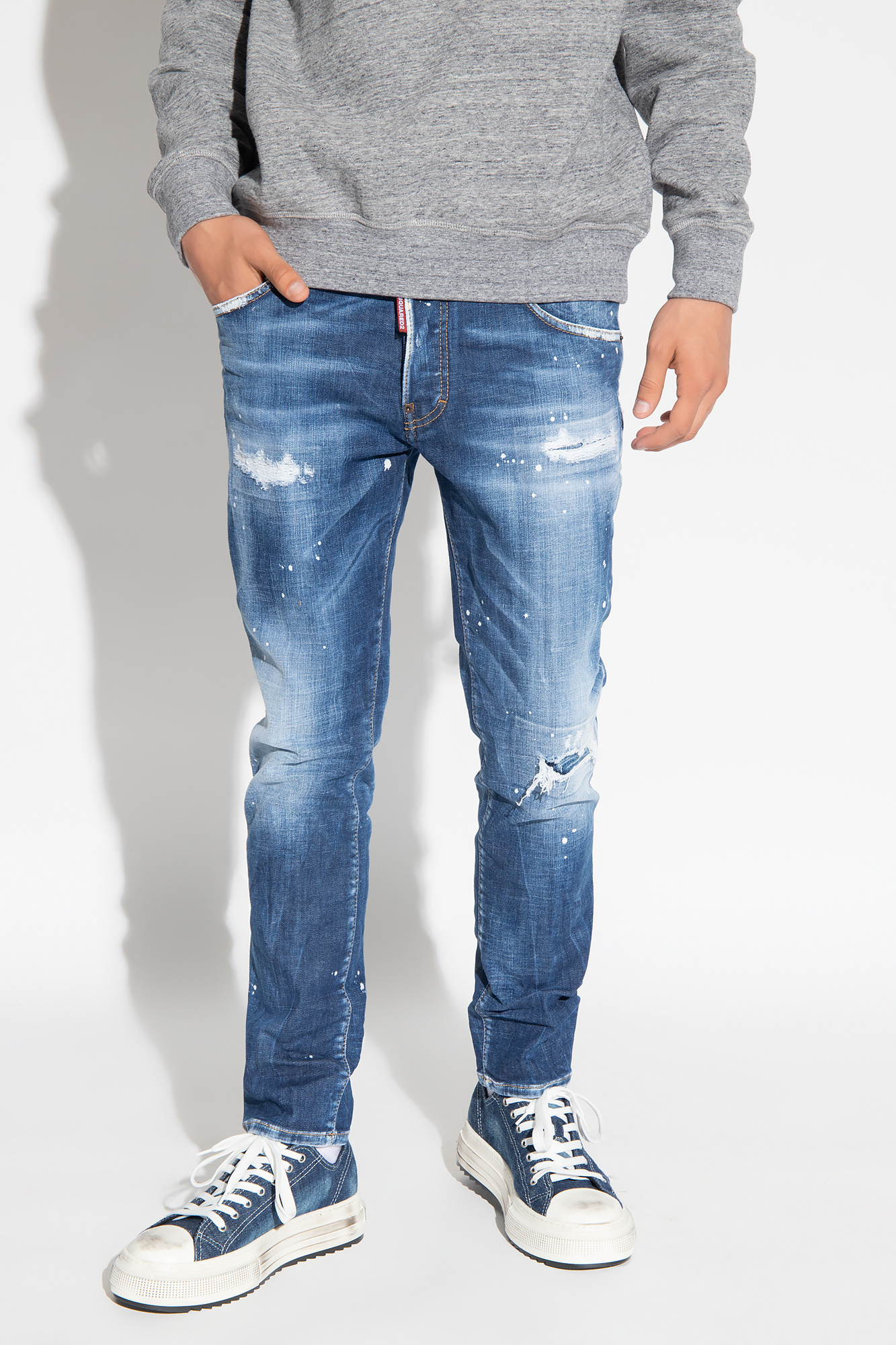 DSQUARED2 DSQUARED2 PAINT SPLATTER EFFECT DISTRESSED JEANS