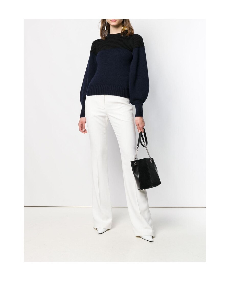 Alexander Mcqueen High-rise Flared Tailored Trousers In White