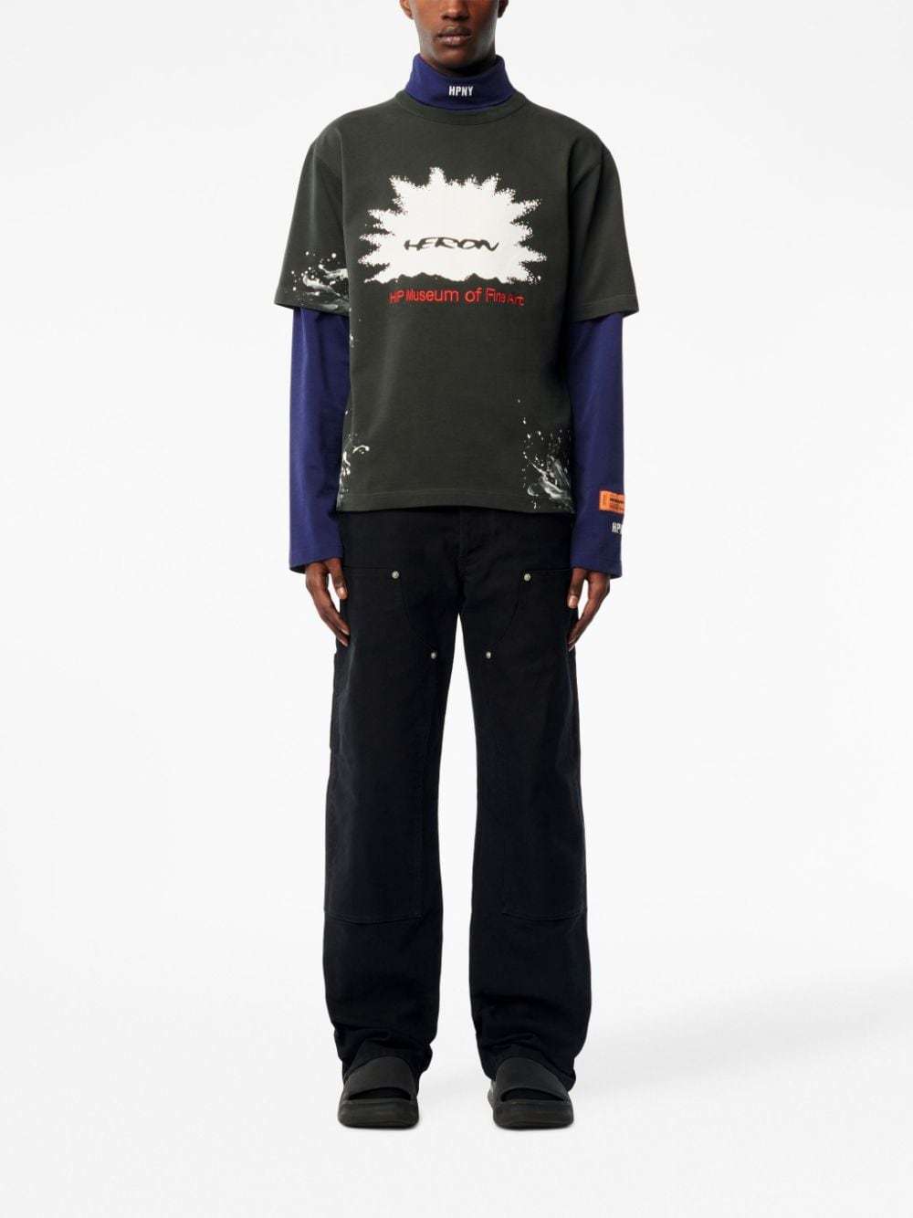 Heron Preston Carpenter Straight-leg Jeans In Black