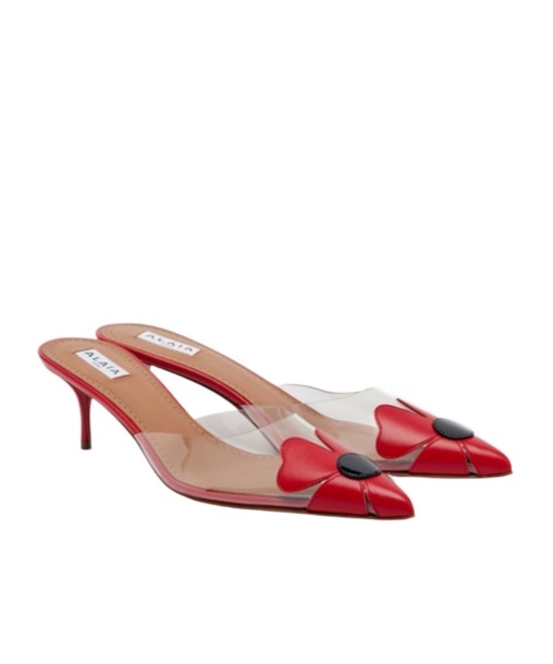 Alaïa High-heeled Mules In Red