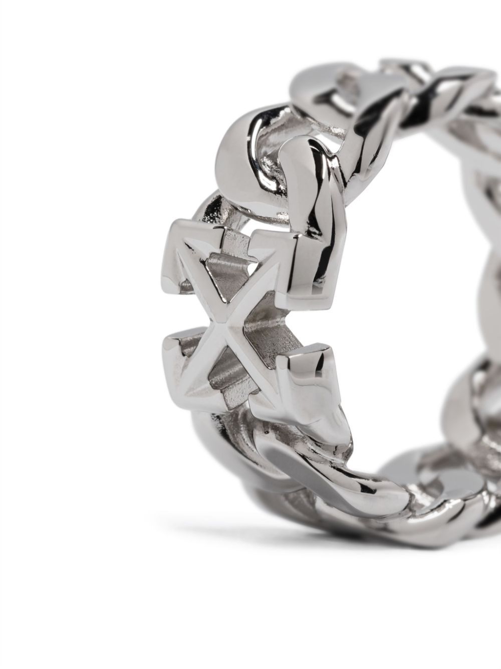 Off-white Arrow Ring In Gray