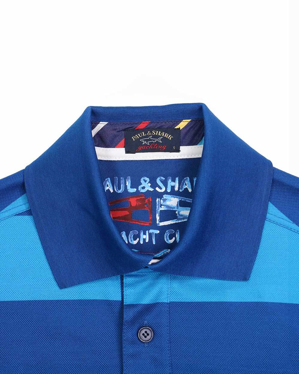 Paul & Shark Logo Embroidered Polo Shirt In Blue