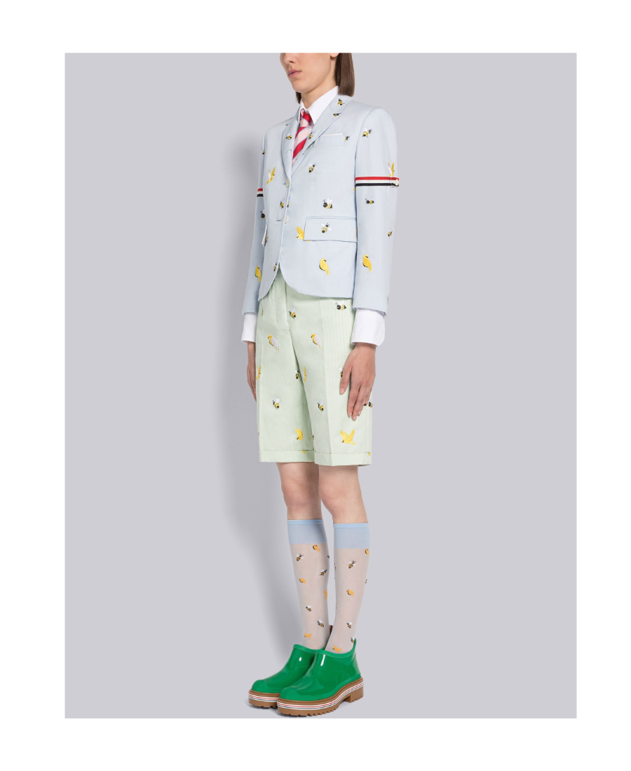 Thom Browne Round Toe Boots In Green