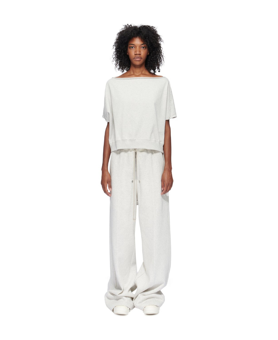 Rick Owens Drkshdw Dagger Raw-cut T-shirt In White
