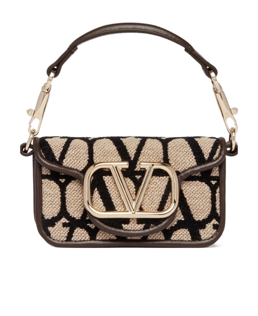 Valentino Micro Loco Shoulder Bag In Nude