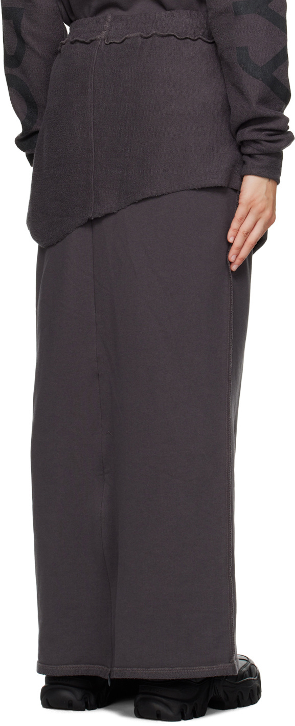 Open Yy Layered Embroidered Skirt In Gray