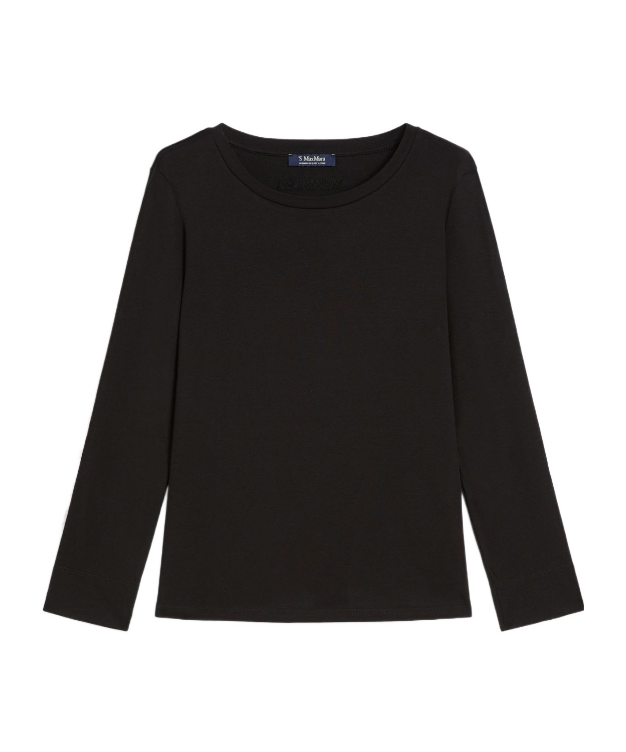 Max Mara Long-sleeved Jersey T-shirt In Black