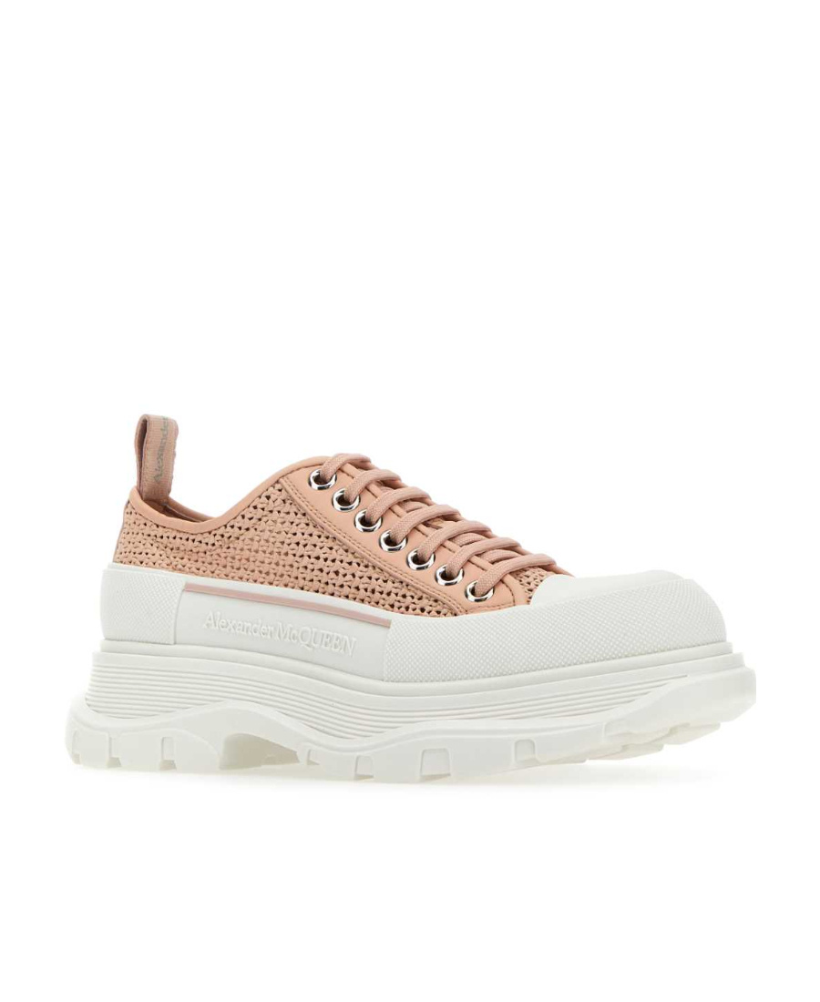 Alexander Mcqueen Perforated Chunky Sole Sneakers In White