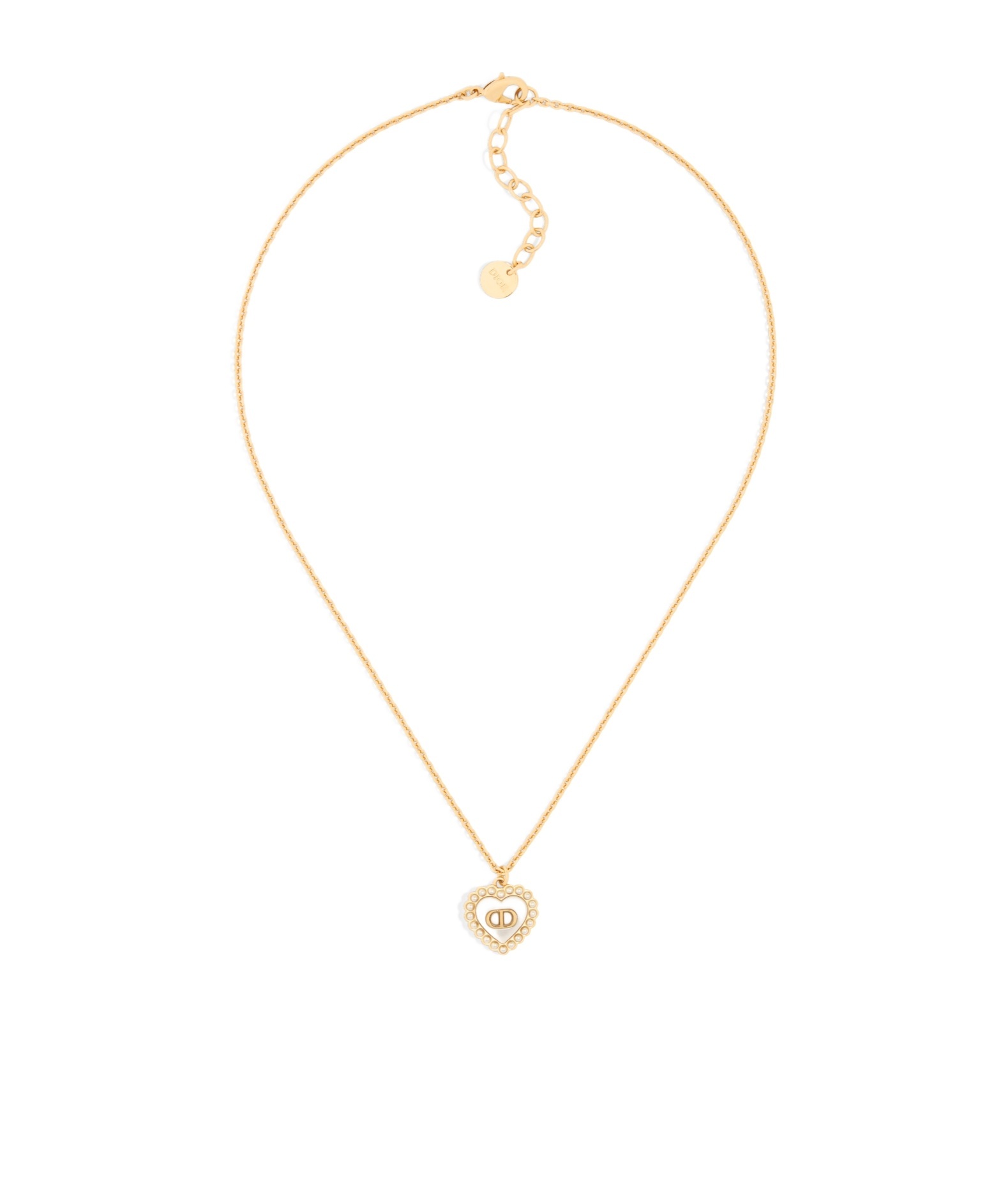 Dior Petit Cd Baroque Necklace In Gold