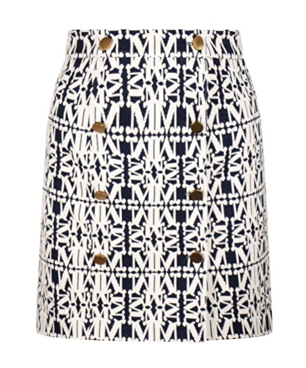 Max Mara Pattern Skirt In White