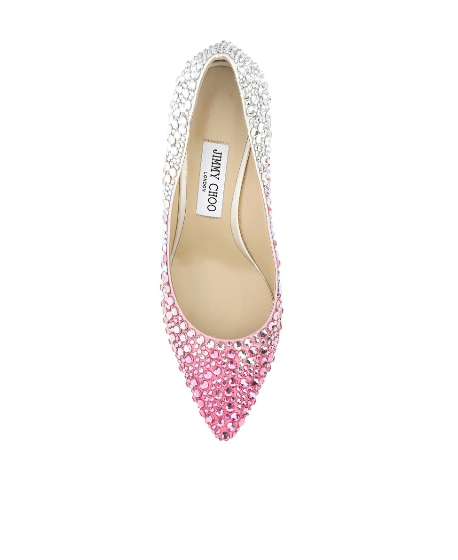 Jimmy Choo Romy 85mm Rhinestone-embellished Pumps In White