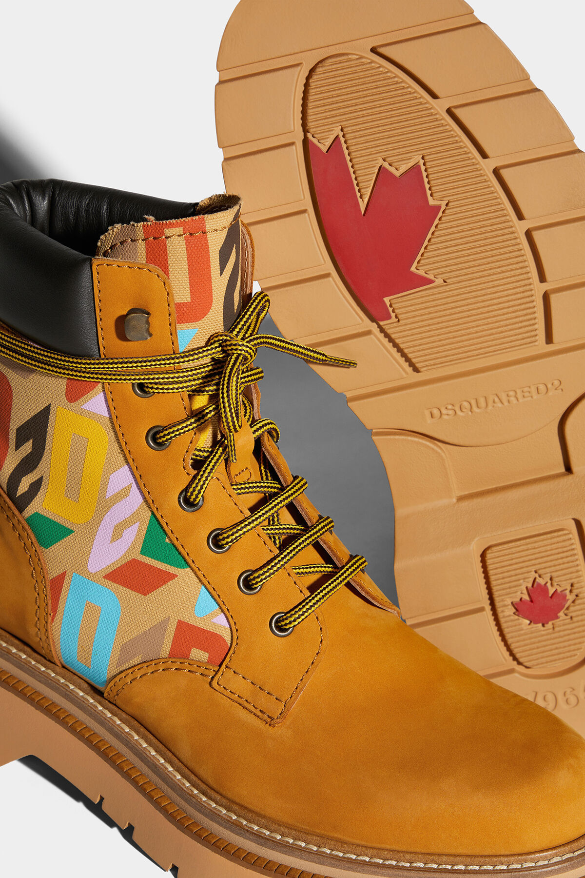 Dsquared2 Ankle-length Lace-up Boots In Multicolor