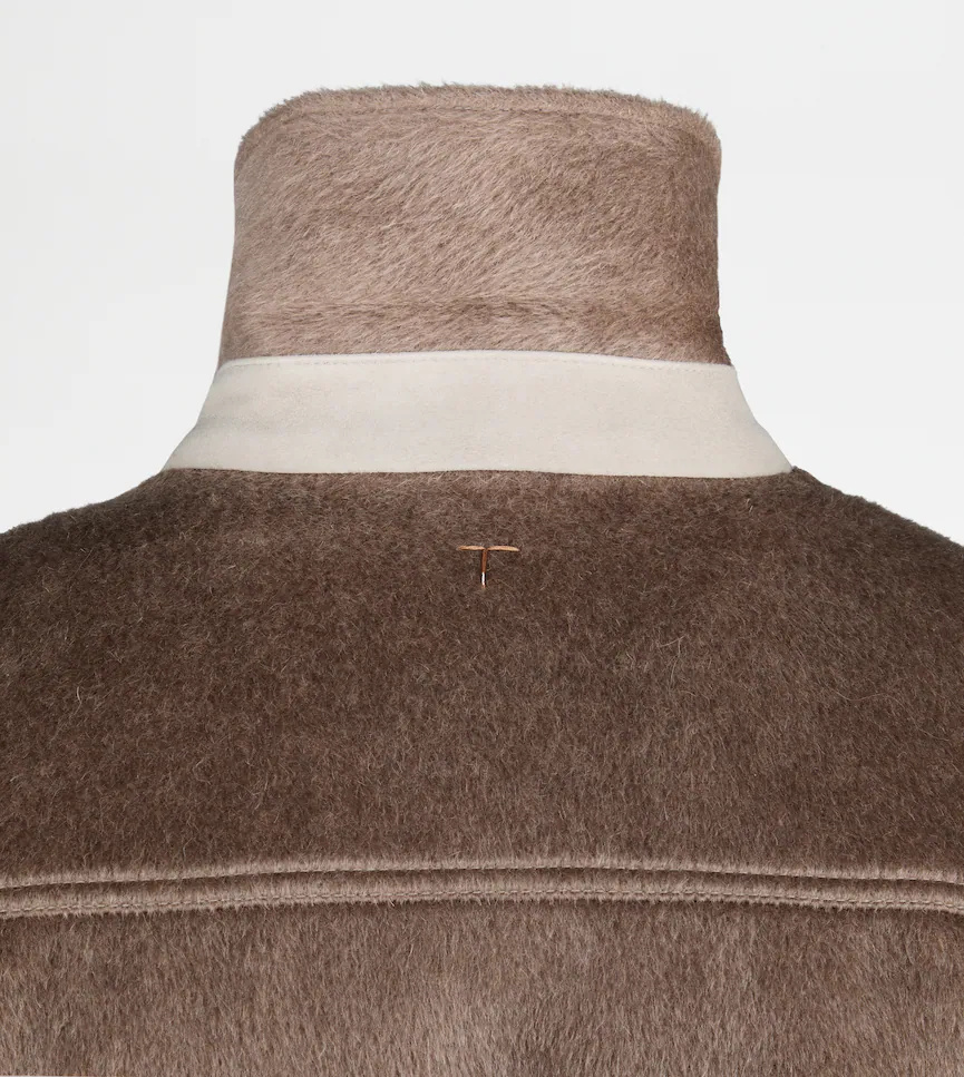 Tod's Loose-fit Wool Shirt Jacket In Brown