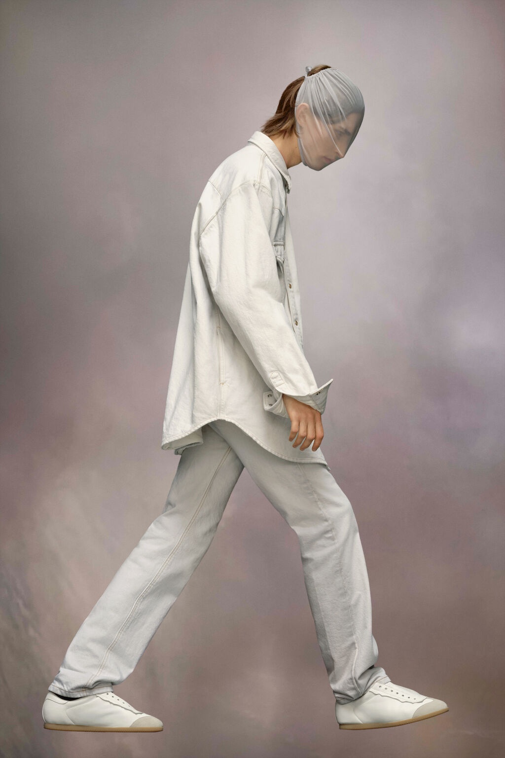 Maison Margiela Denim Shirt Jacket In White