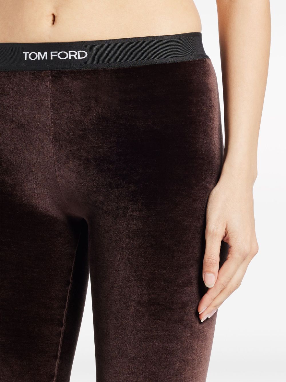 Tom Ford Brown Jersey Signature Leggings In Black