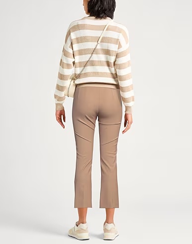Max Mara Simple Bootcut Pants In Nude