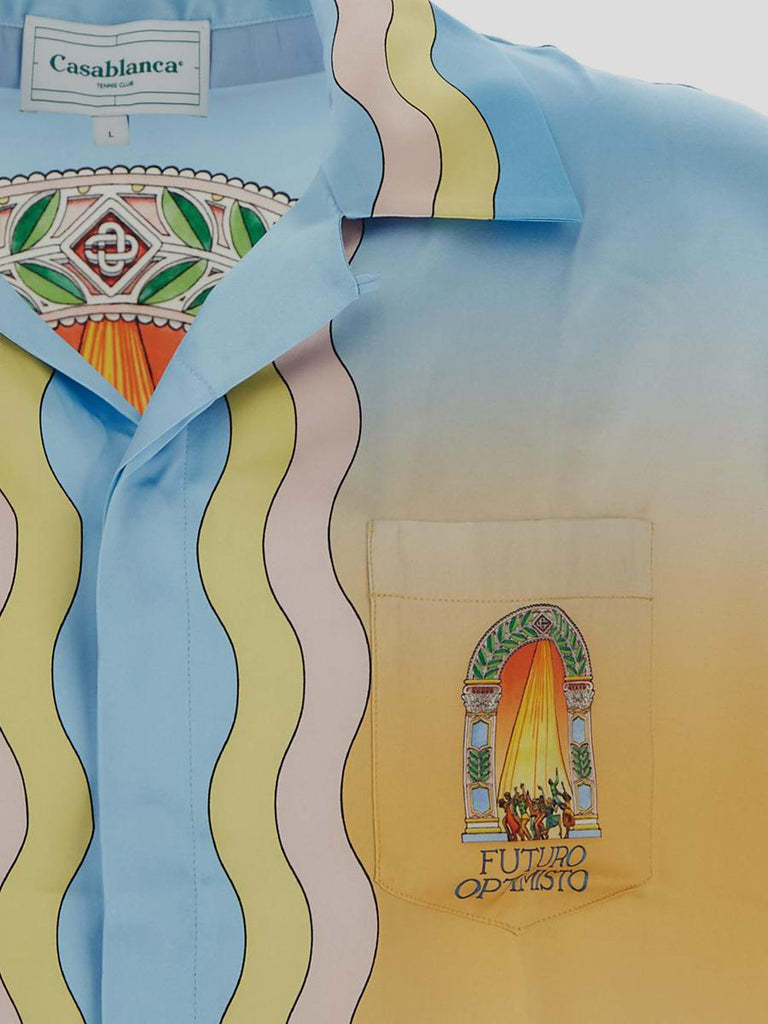 Casablanca La Danse Printed Short-sleeved Shirt In Nude